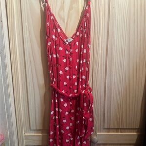 Red Floral Billabong Dress